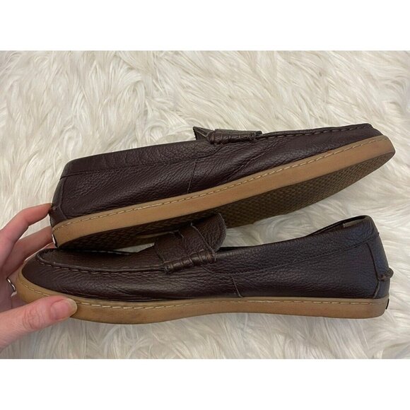Cole Haan Pinch Maine Classics Grand O.S Brown Leather Penny Loafers Size 13M - Picture 6 of 13